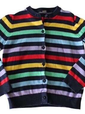 Primary Brand Children's Rainbow Stripe Button Cardigan in 4t